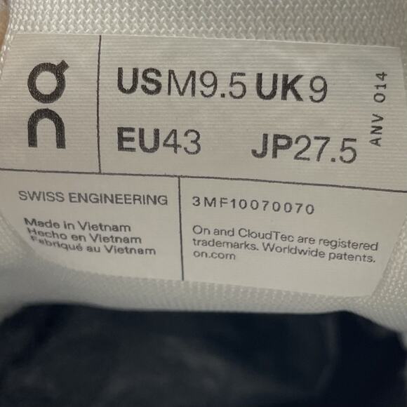 On Cloud 6 Running Shoes Mens Size 9.5 Glacier/White Athletic Sneakers Slip On - Picture 8 of 9